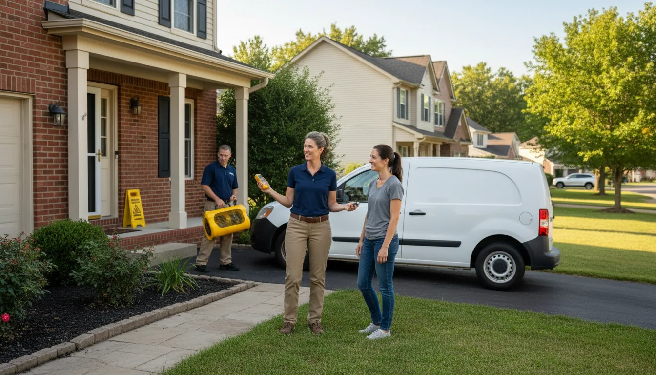 Residential water damage restoration in Mount Gay, WV
